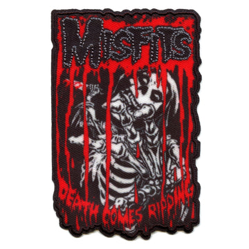Misfits Patch Death Comes Ripping Embroidered Iron On 