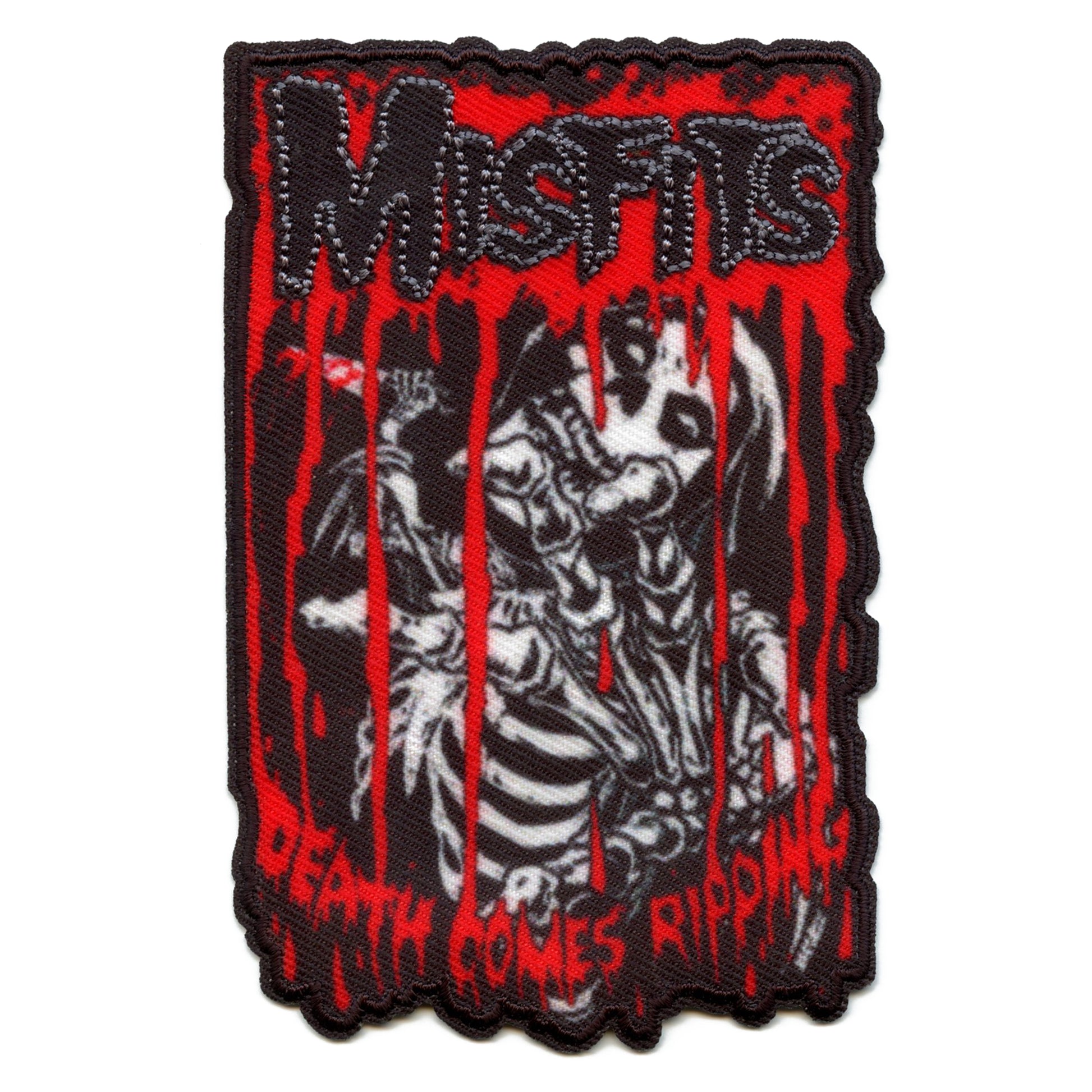 Misfits Patch Death Comes Ripping Embroidered Iron On – Patch Collection