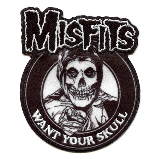 Misfits Patch Want Your Skull Embroidered Iron On 