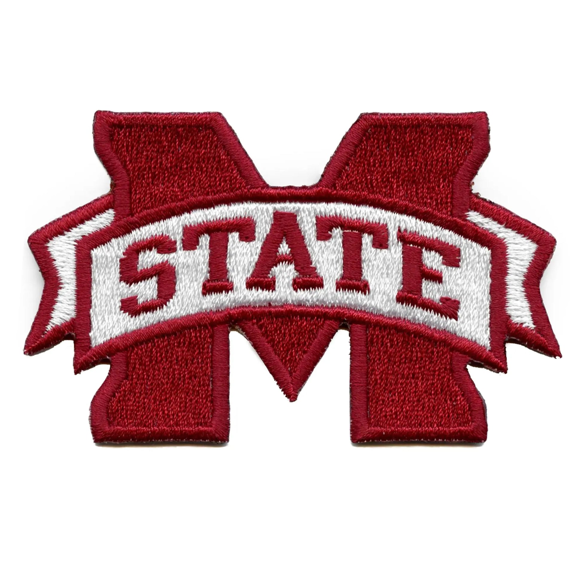 Mississippi State Bulldogs 'M State' Iron On Embroidered Patch Medium 