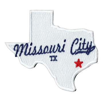 Missouri City TX With State Logo Embroidered Iron On Patch 