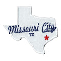 Missouri City TX With State Logo Embroidered Iron On Patch