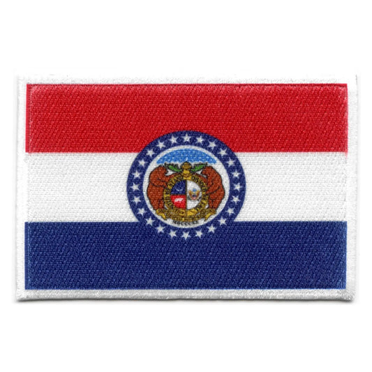 Missouri Patch State Flag Embroidered Iron On 