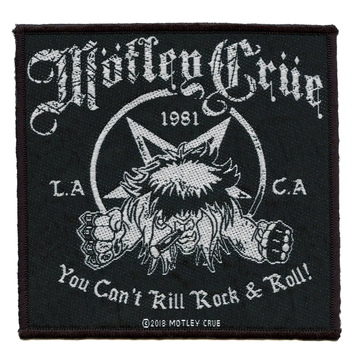 Motley Crue Cant Kill Rock And Roll Patch Los Angeles California Woven ...