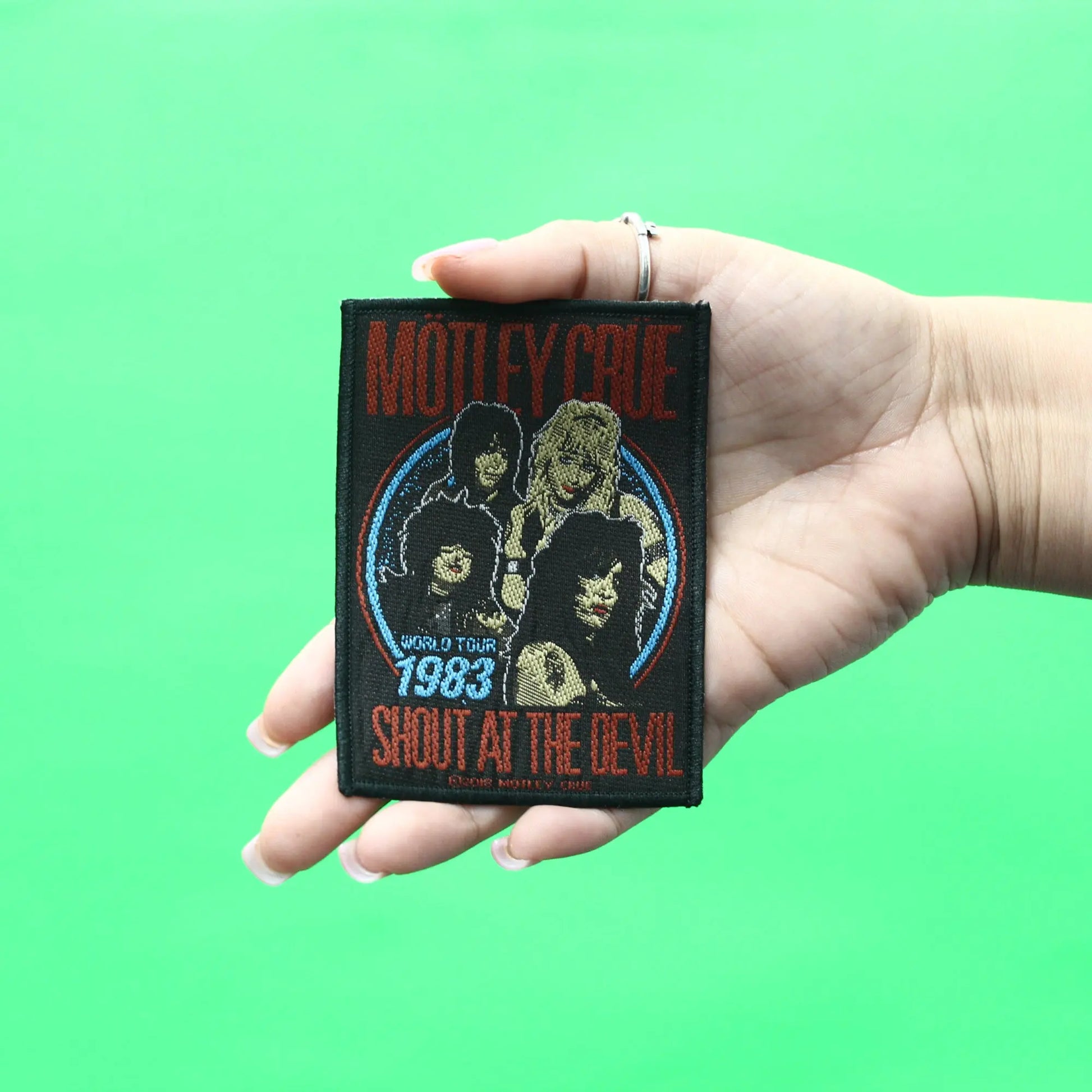 Motley Crue Shout At The Devil Patch 1983 World Tour Woven Iron On