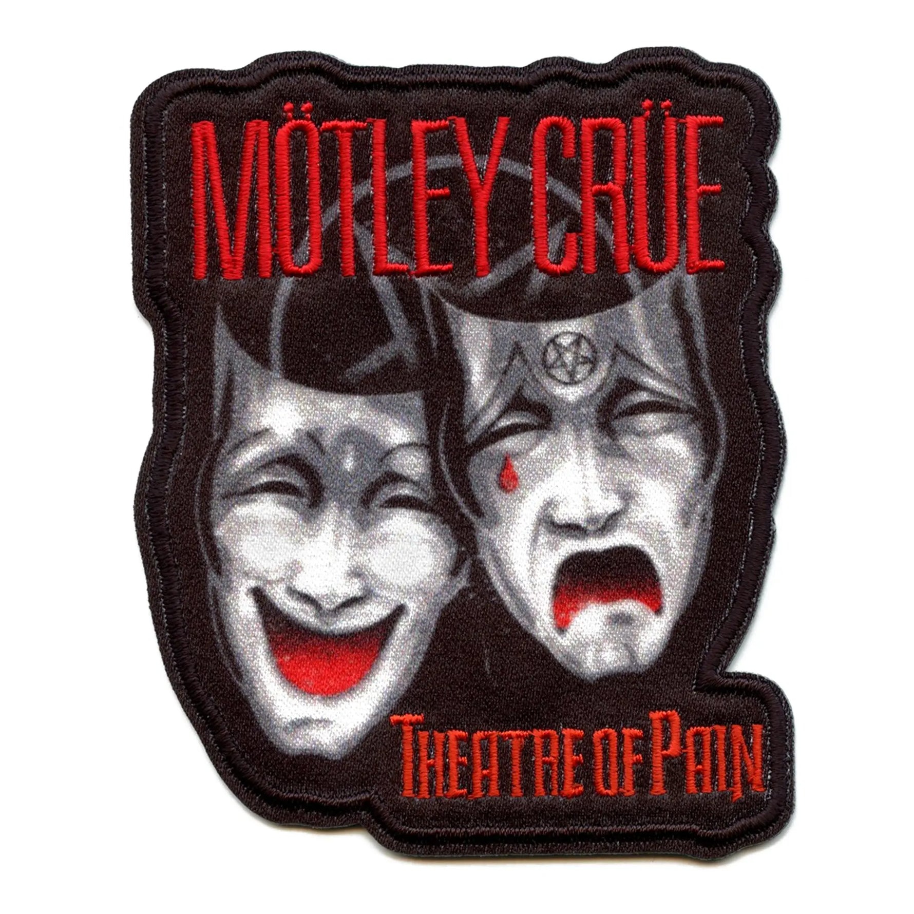 Official Motley Crue Patch Theatre Of Pain Faces Embroidered Iron On