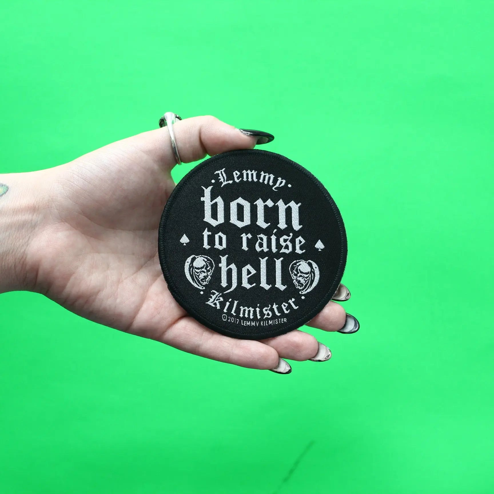 Lemmy Kilmister Born To Raise Hell Patch Motorhead Rock Legend Woven Iron On