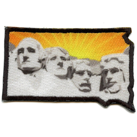 South Dakota Mount Rushmore Embroidered Iron On Patch 
