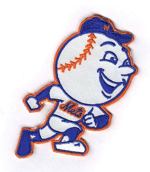 New York Mets Team Mascot Mr. Met Running Logo Patch 