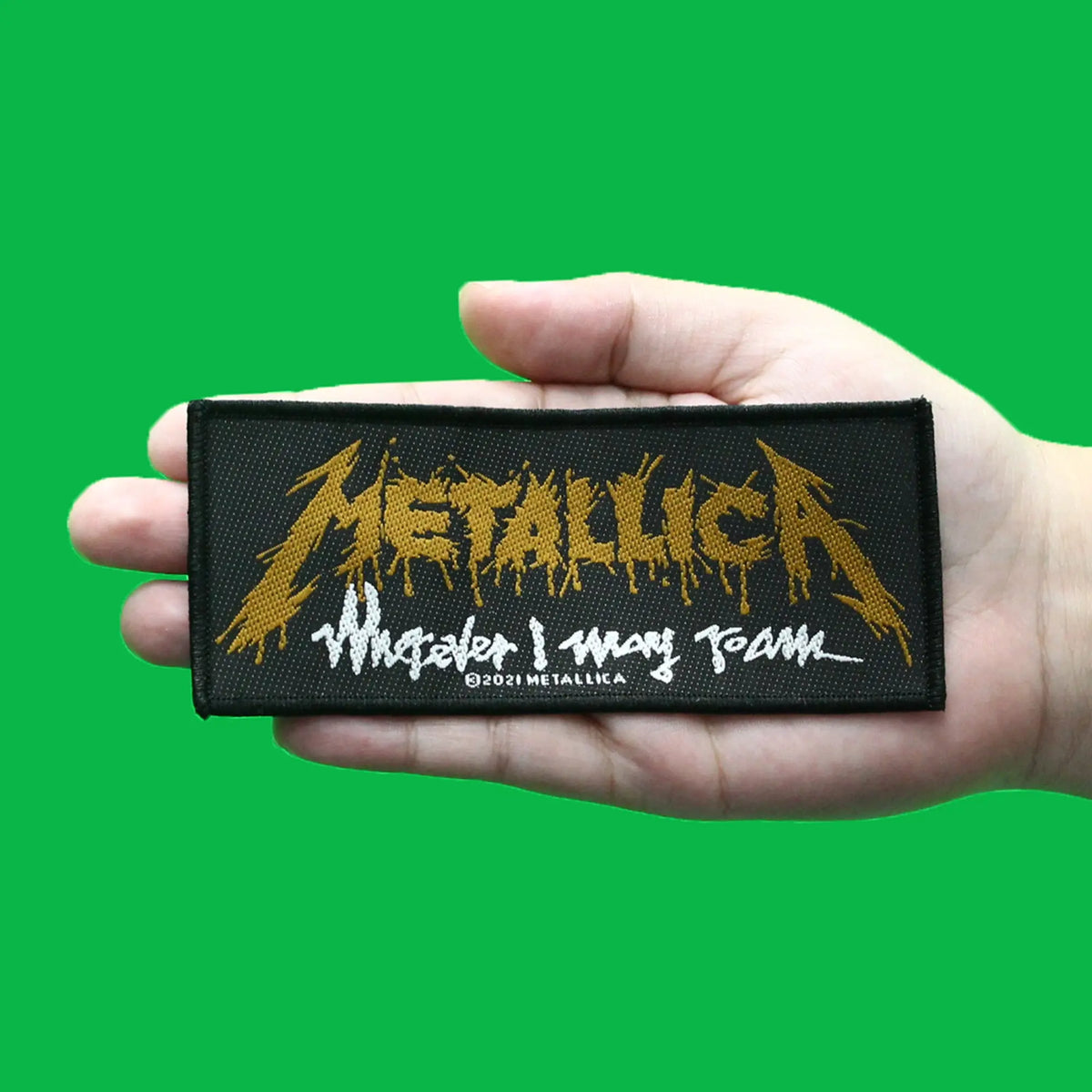 Metallica Wherever I May Roam Logo Strip Patch Heavy Metal Band Woven ...