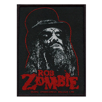 Rob Zombie Top Hat Portrait Patch Heavy Metal Rock Band Woven Iron On