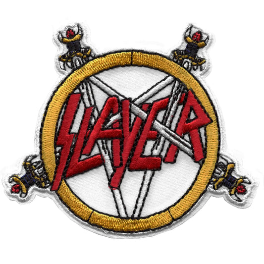 Slayer Pentagram Patch Heavy Metal Band Embroidered Iron On