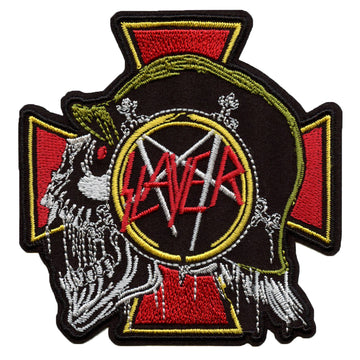 Slayer Skull Profile Patch Heavy Metal Band Embroidered Iron On