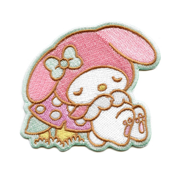 My Melody Mushroom Nap Patch Hello Kitty Cartoon Embroidered Iron On 
