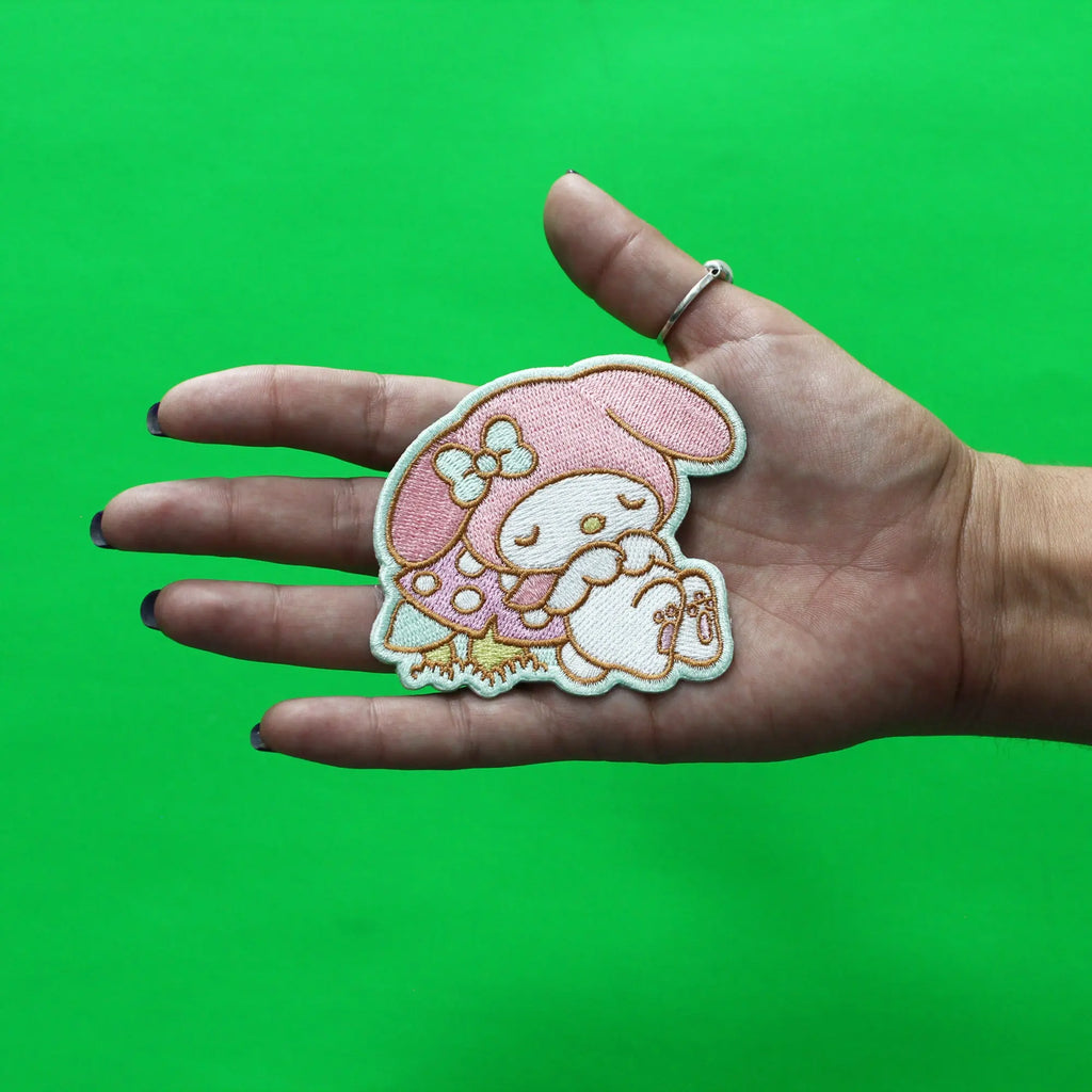 My Melody Mushroom Nap Patch Hello Kitty Cartoon Embroidered Iron On
