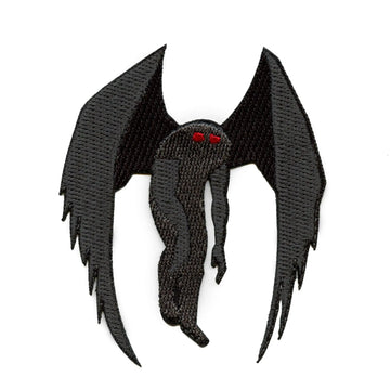 Mothman Humanoid  Winged Creature Patch Folklore Mythology Legend Embroidered Iron On