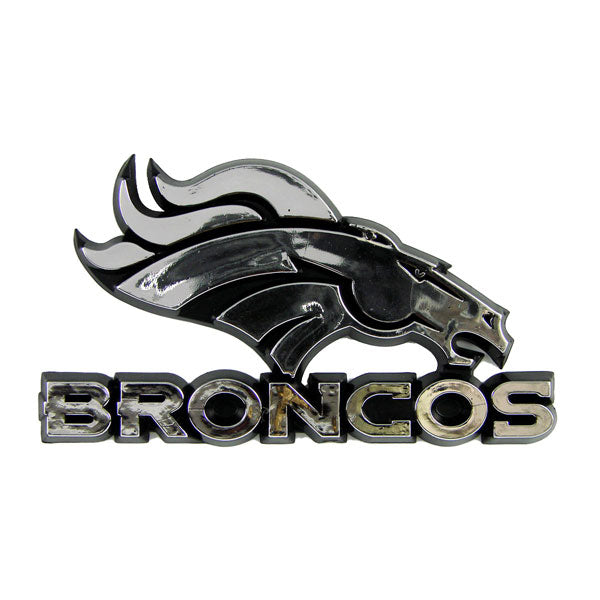 Denver Broncos Car 3D Chrome Auto Emblem 