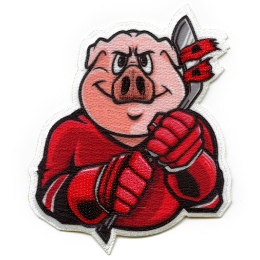 North Carolina Pig FotoPatch Mascot Hockey Parody Embroidery Iron On 