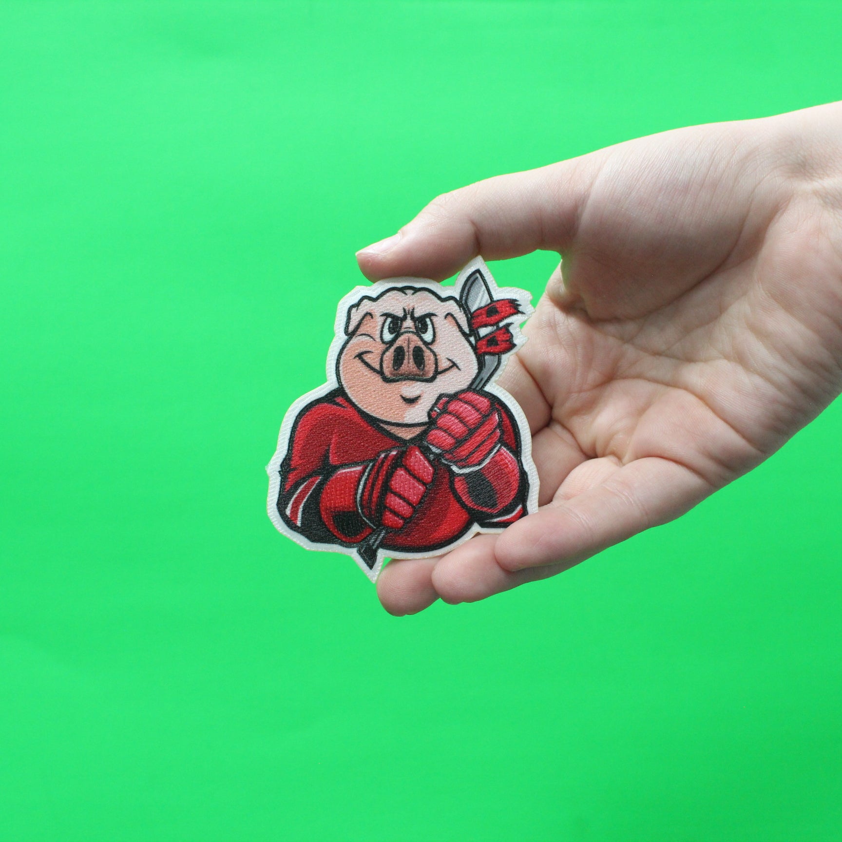 North Carolina Pig FotoPatch Mascot Hockey Parody Embroidery Iron On 