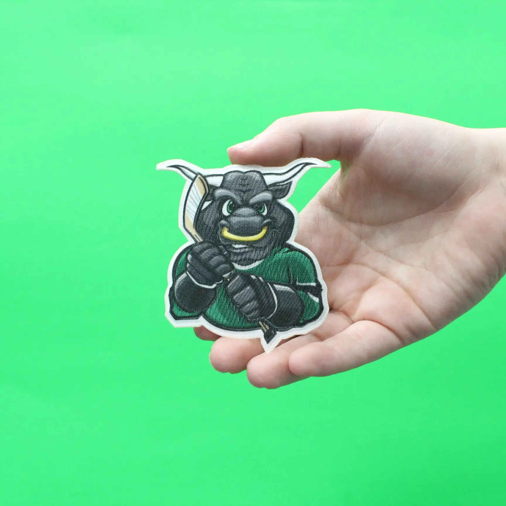 Dallas Texas Bull FotoPatch Mascot Hockey Parody Embroidery Iron On 