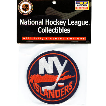 New York Islanders Round Team Logo Embroidered Patch (Blue Backing) 