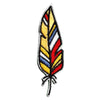Native American Colorful Feather Embroidered Iron On Patch 