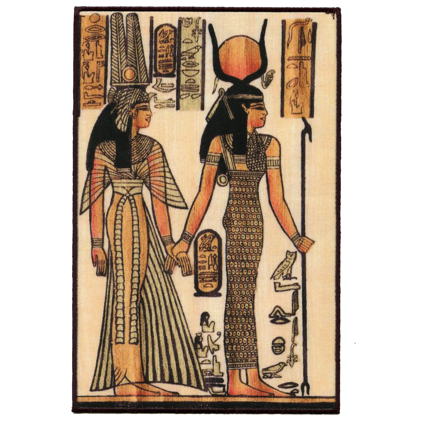 Queen Nefertiti And Goddess Isis Embroidered Iron-on FotoPatch 