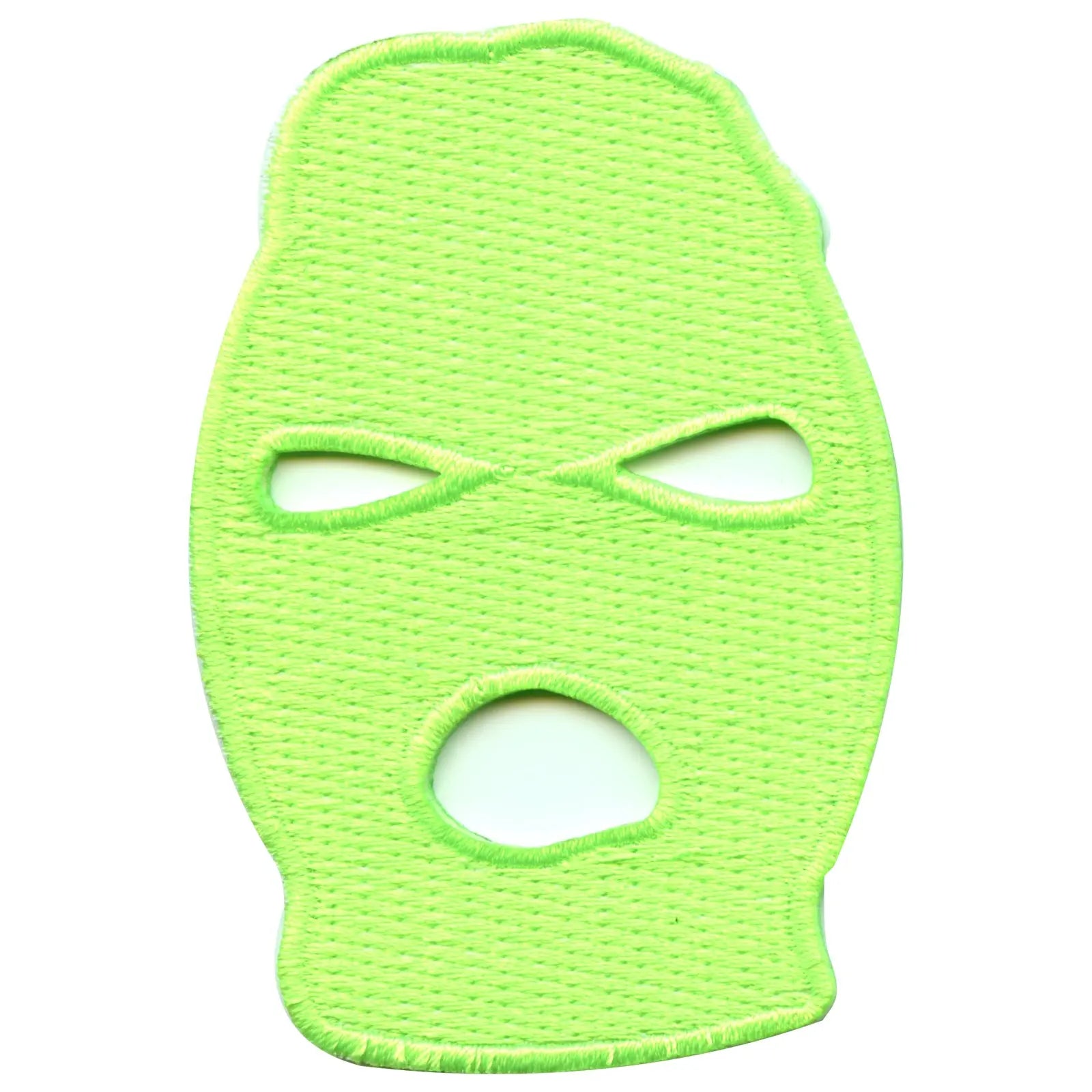 Neon Green Jackboys Ski Mask Embroidered Iron On Patch 