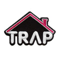 Neon Trap House Patch Popular Pink Script Embroidered Iron On 