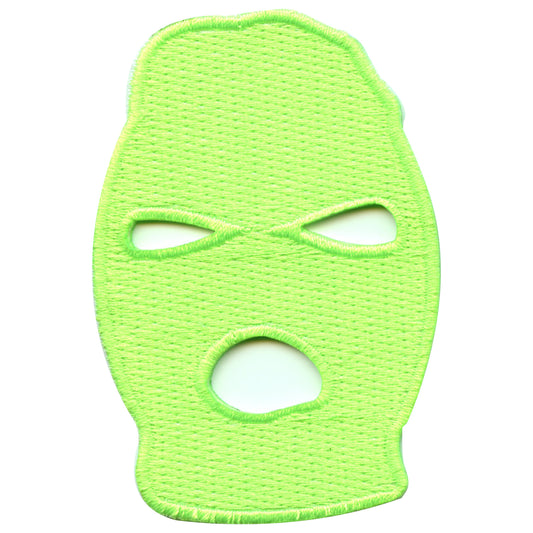 Neon Green Jackboys Ski Mask Embroidered Iron On Patch 