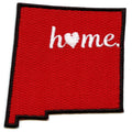 New Mexico Home State Embroidered Iron On Patch - Red