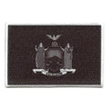New York Patch State Flag Grayscale Embroidered Iron On