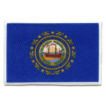 New Hampshire Patch State Flag Embroidered Iron On 