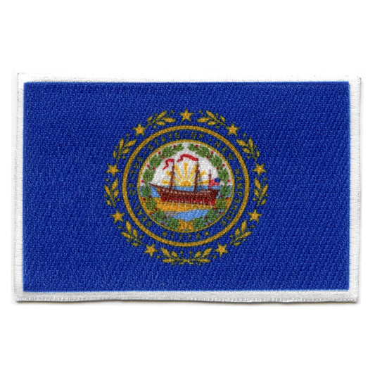 New Hampshire Patch State Flag Embroidered Iron On 