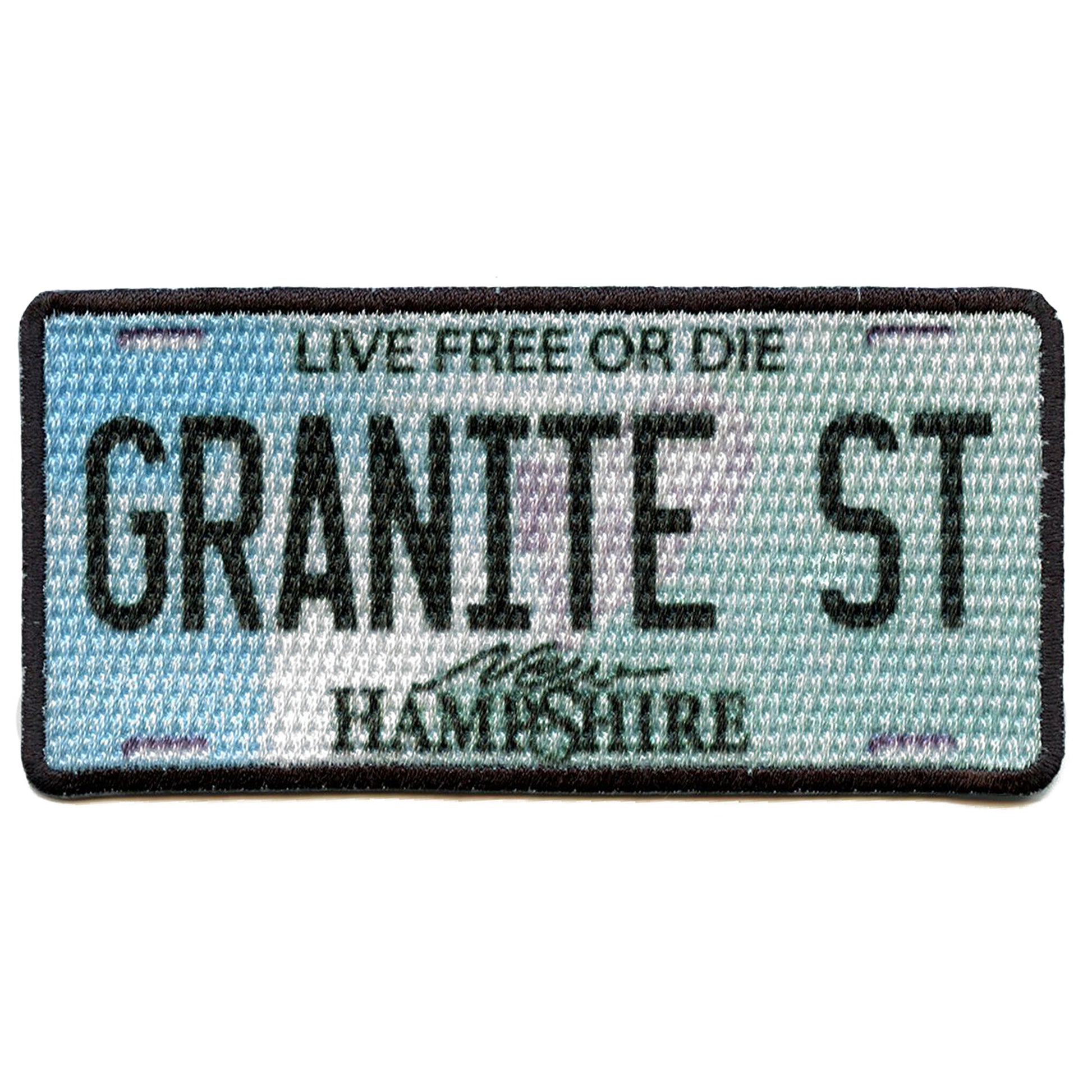 New Hampshire State License Plate Patch Live Free Granite Sublimated Iron On