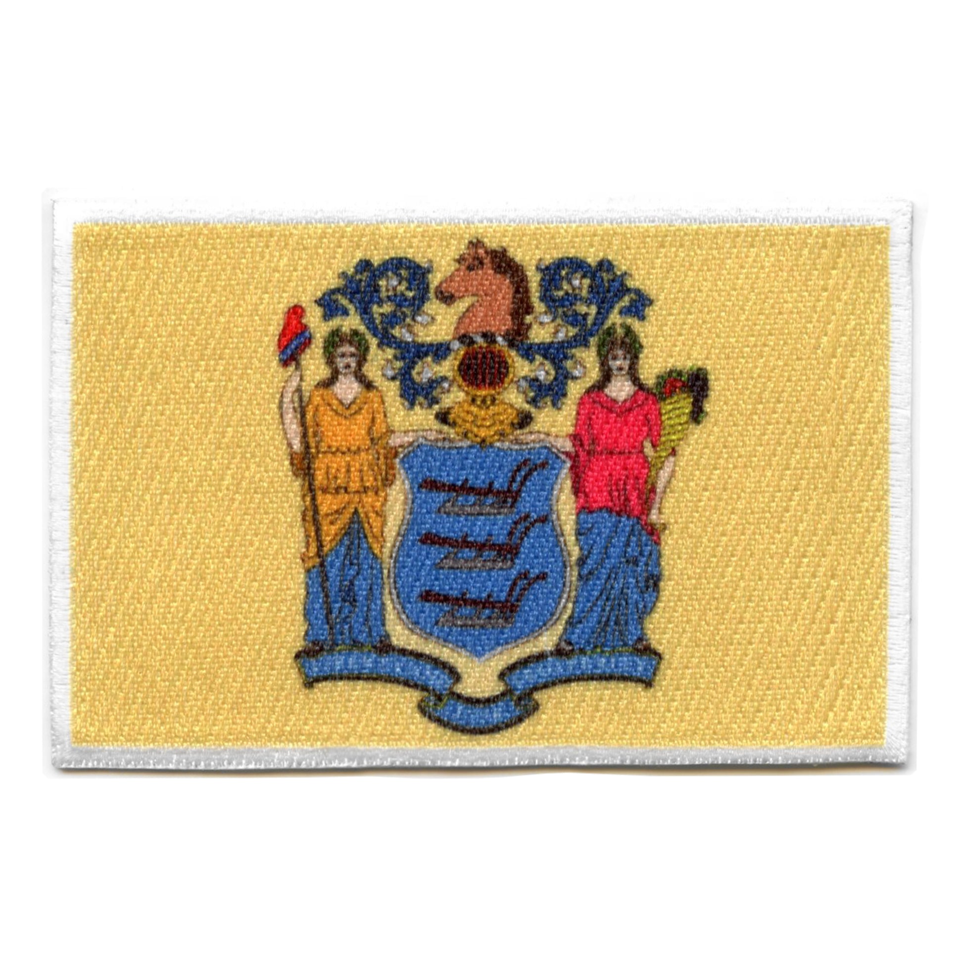 New Jersey Patch State Flag Embroidered Iron On 