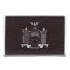 New York Patch State Flag Grayscale Embroidered Iron On 