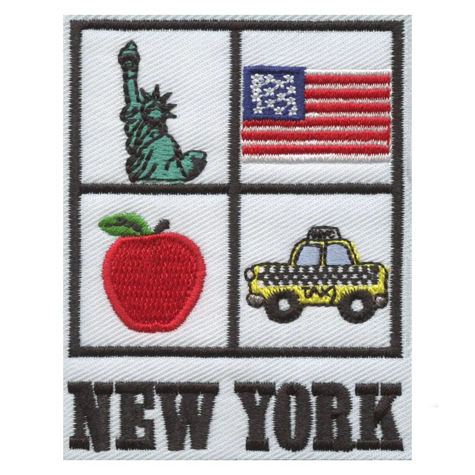 New York Iconic Square Iron On Patch 