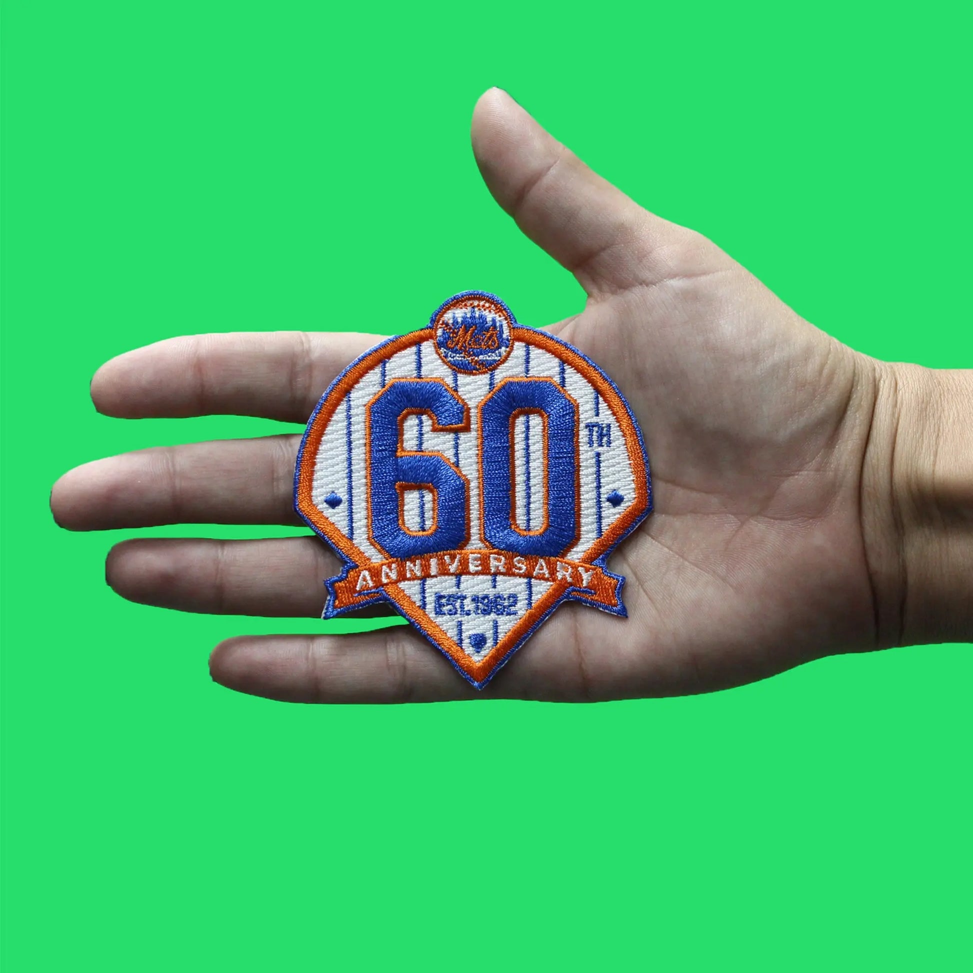2022 New York Mets 2-Patch Combo 60th Anniversary & Round Home Orange in  MLB Pkg