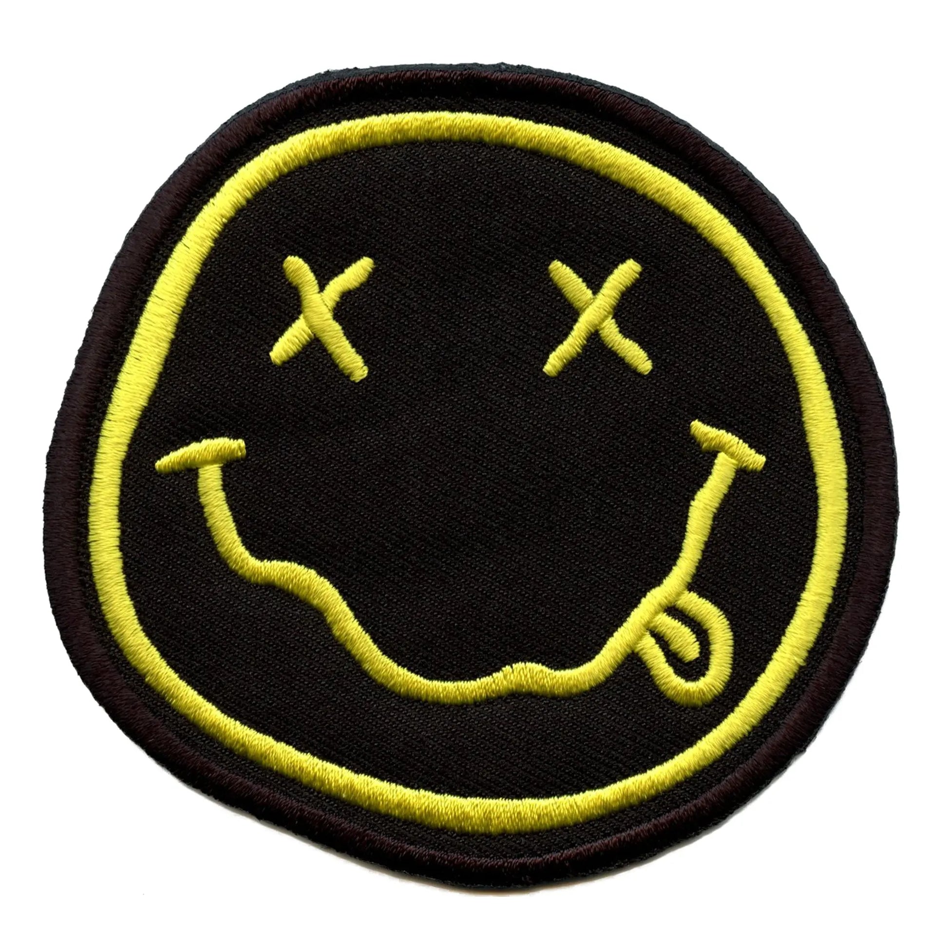 Official Nirvana Patch Large Smiley Face Logo Embroidered Iron On 