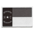North Carolina Patch State Flag Grayscale Embroidered Iron On