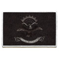 North Dakota Patch State Flag Grayscale Embroidered Iron On