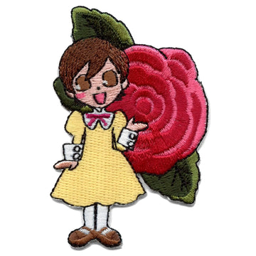 Ouran High School Host Club Haruhi Fujioka Patch Full Body Rose Embroidered Iron On 