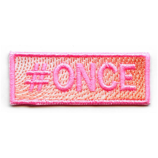 #ONCE Patch KPOP Fan Hashtag Embroidered Iron On 
