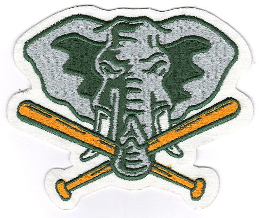 Oakland A's Athletics Elephant Crossing Bats Jersey Sleeve Patch (1993-1994) 