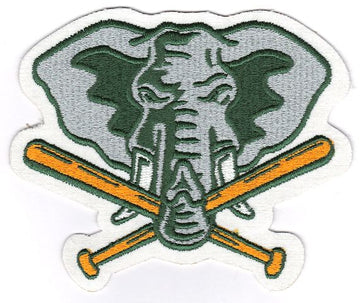 1993-94 Oakland A's Athletics Elephant Crossing Bats Home Jersey Sleeve  Patch