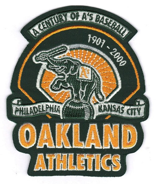 2000 Oakland Athletics 100th Anniversary Logo Patch 'A Century Of A's Baseball' 