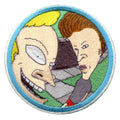Official Beavis And Butt-Head Round Logo Embroidered Iron On Foto Patch