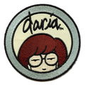Official Daria Round Logo Embroidered Iron On Patch