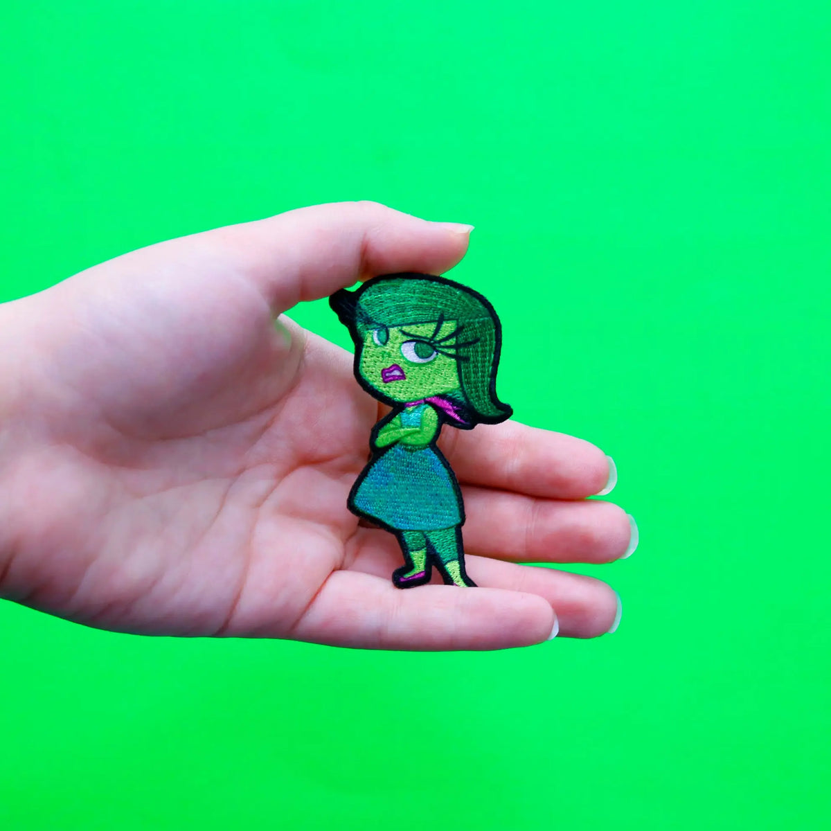 Official Disney's Inside Out Disgust Embroidered Iron On Applique Patch ...